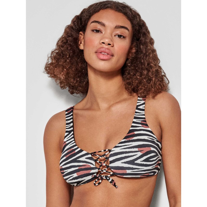 Douple sided zebra bikini bra