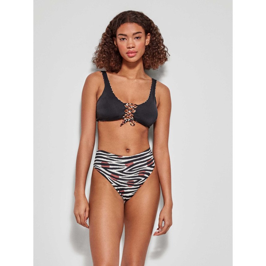 Douple sided zebra bikini bra